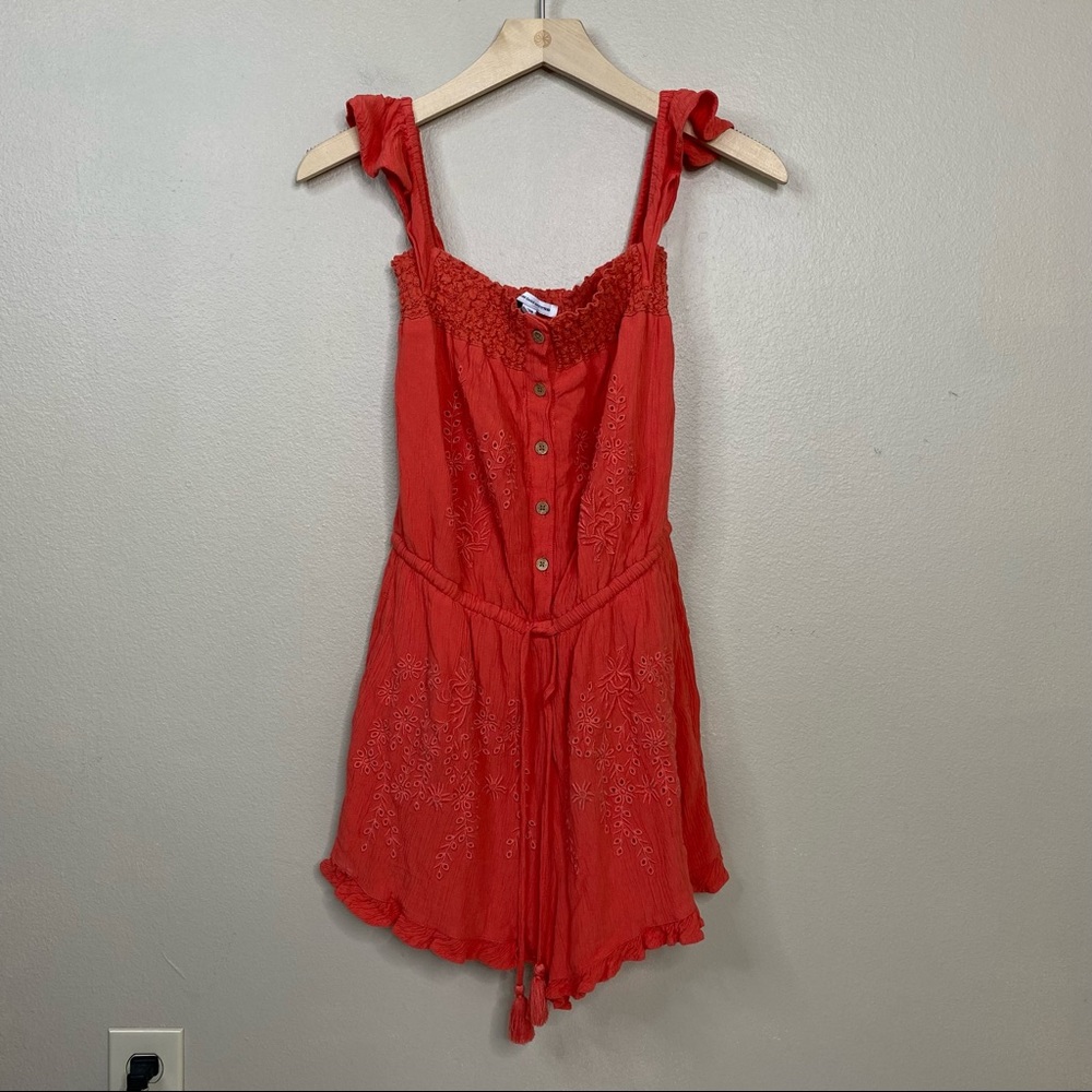 American Eagle Peasant Drawstring Romper - image 4